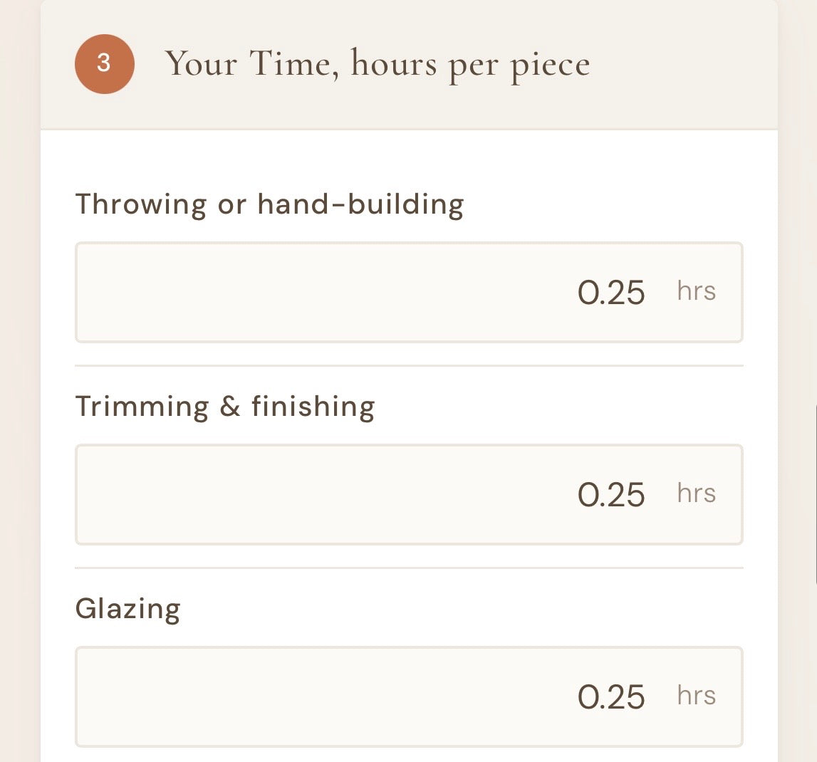 Pottery Pricing Calculator | Know what your work is worth
